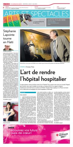 « L’art de rendre l’hôpital hospitalier », La Presse, p. 1 et 4.