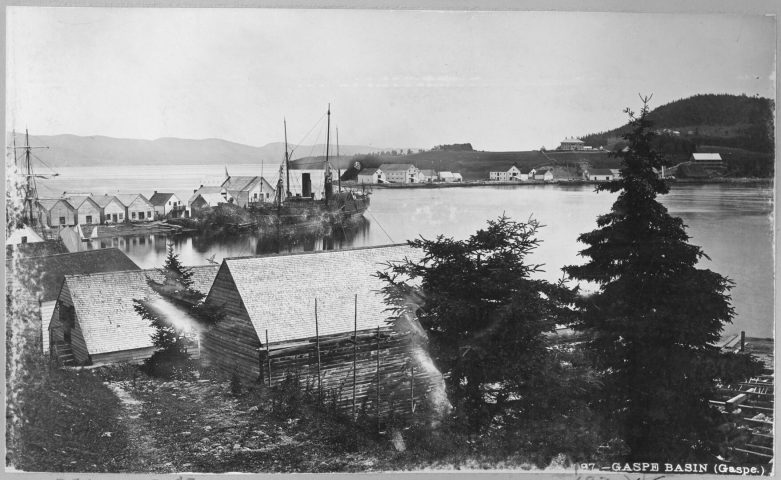 Vue du village près du bassin de Gaspé