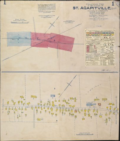 Insurance plan of the village of St.Agapitville, Que. (county of Lotbinière)