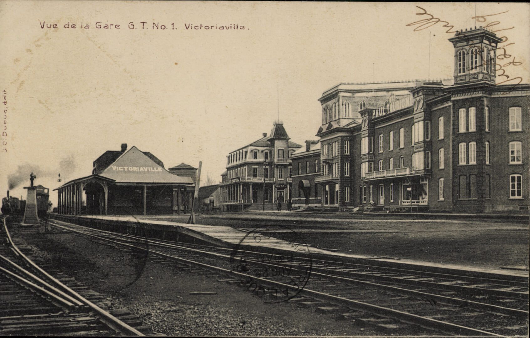 Vue de la gare G.T. No. 1, Victoriaville [image fixe]