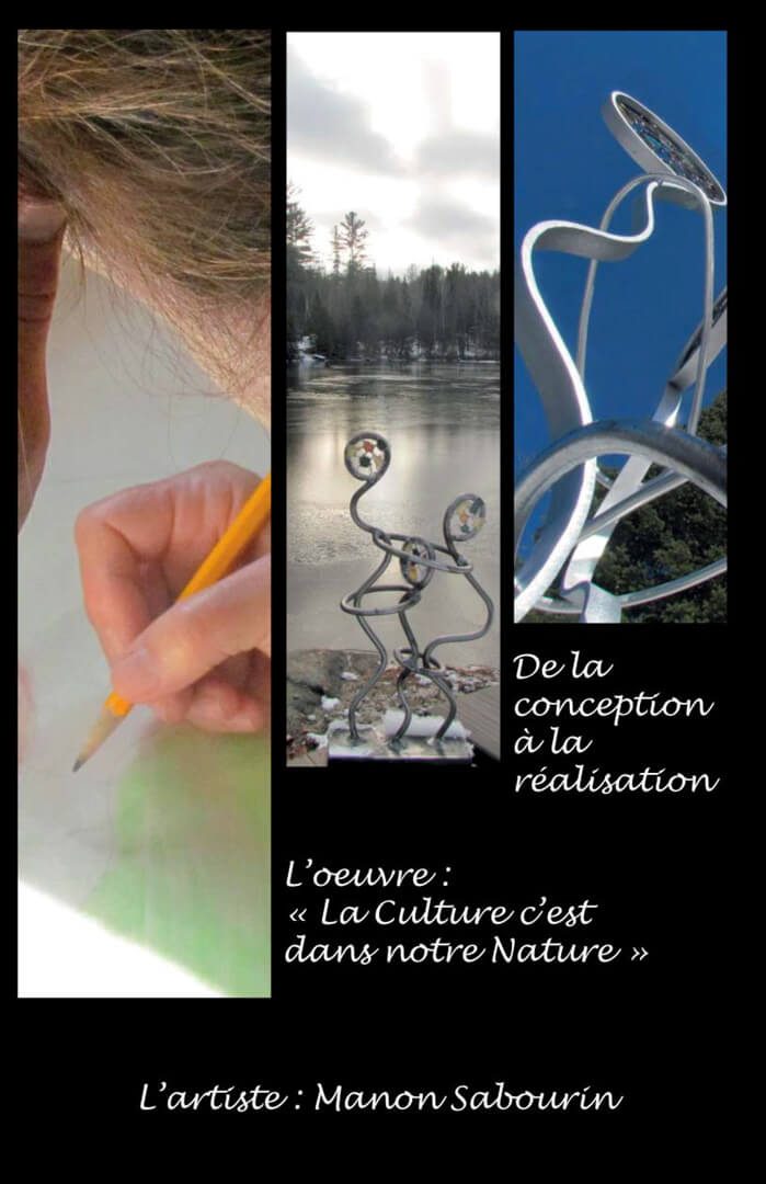 De la conception à la réalisation : l’oeuvre : « La culture c’est dans notre nature » / l’artiste : Manon Sabourin ; Mariale Juteau : photographies et mise en page