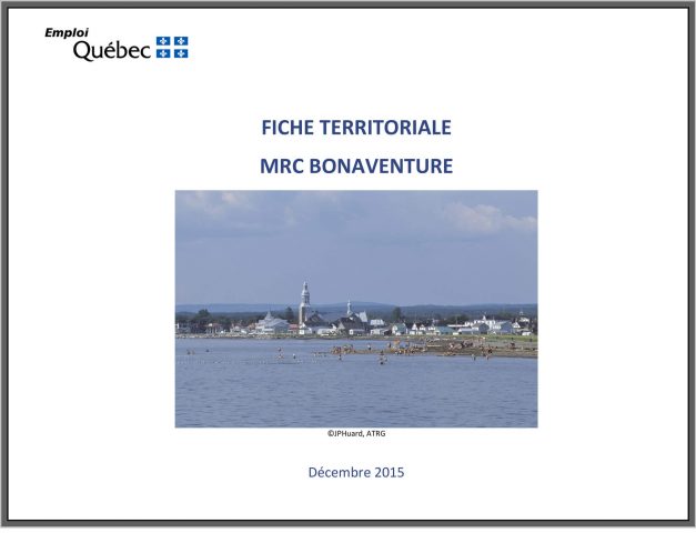 Fiche territoriale MRC Bonaventure / recherche, analyse et rédaction, Alexandra Chabot