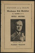 BOLDUC, Édouard, Mme, Roosevelt est un peu là! - Chanson dédié[e] au président Roosevelt, U.S.A, Québec (Province), Mme Édouard Bolduc, 193-, page couverture.