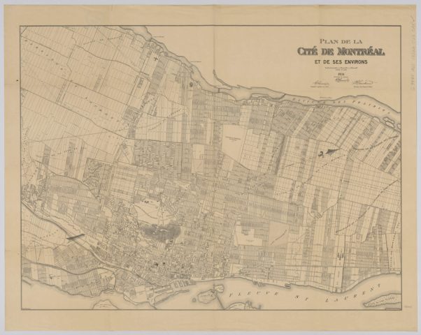 Plan de la Cité de Montréal et de ses environs [document cartographique] / E.P.J. Courval…