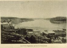 Les moulins de la Compagnie de pulpe de Chicoutimi La rivière Saguenay, en face de Chicoutimi